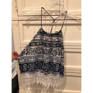 Loose halter tank top